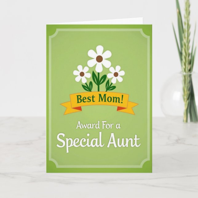 Special Aunt Award Day Card (Front)