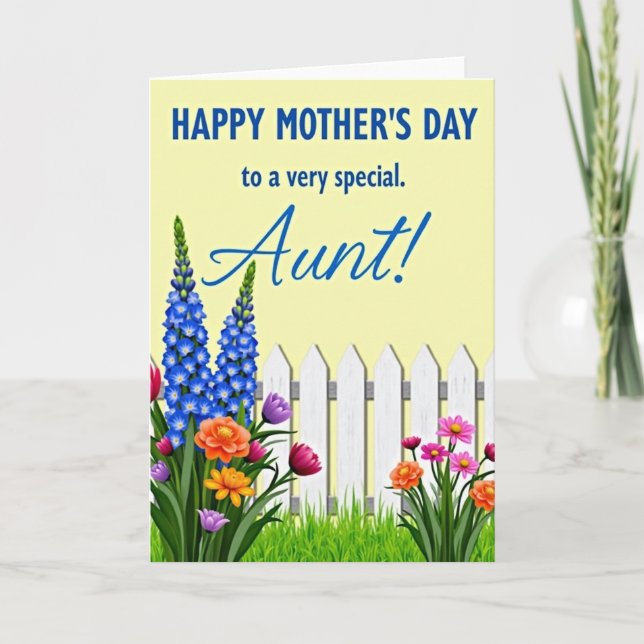 Special Aunt Garden View Card (Front)