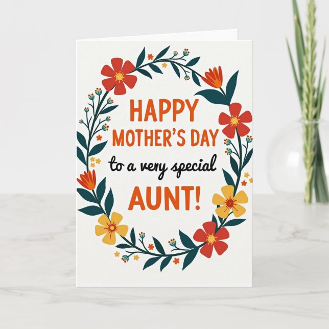 Special Aunt Message Art Card (Front)
