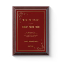 Special Award Plaque Special Award Plaque