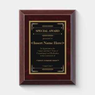 Special Award Plaque
