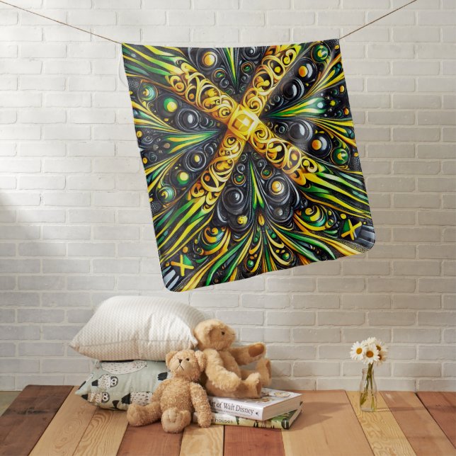 Special baby blanket with Jamaican Colors (In Situ)