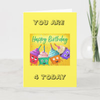 SPECIAL BALLOON WISHES ON *4th BIRTHDAY* CARD