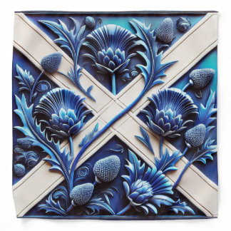 Special bandana with Scottish Thistles