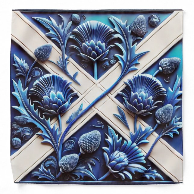 Special bandana with Scottish Thistles (Front)