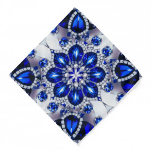 Special bandana with White Blue Colors