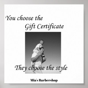Special Beauty Salon Gift Certificate Poster