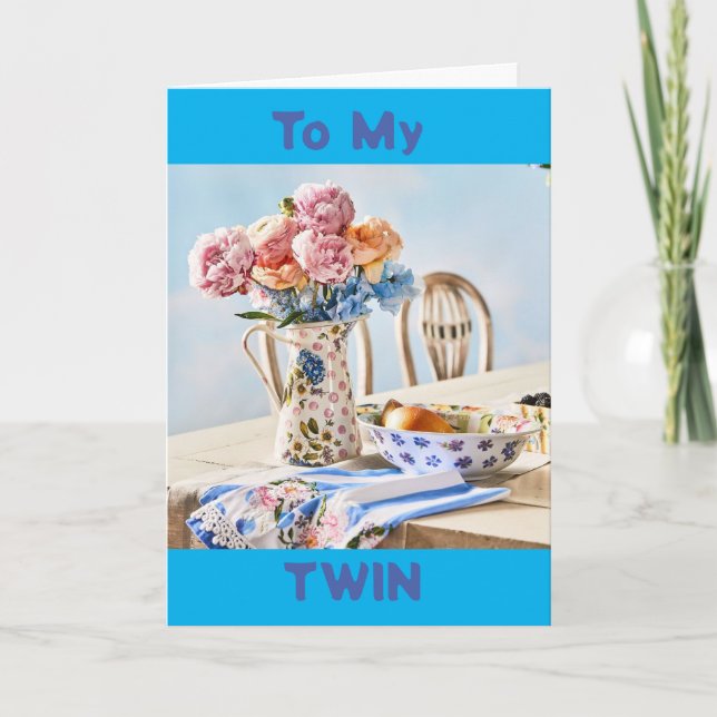 SPECIAL BIRTHDAY FOR A VERY *SPECIAL TWIN* CARD (Front)