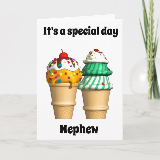 **SPECIAL BIRTHDAY** SPECIAL BOY "SPECIAL NEPHEW!! CARD (Front)