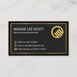 Special Black Grey Gold Frame CEO Founder Business Card