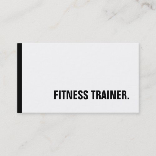 Special Black White Fitness Trainer Trendy Business Card