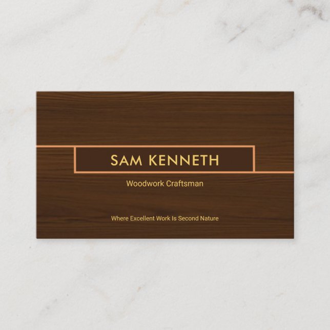Special Box Wood Texture Construction Handyman Business Card (Front)