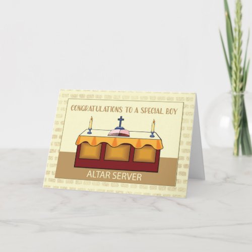 Special Boy Congratulations Catholic Altar Server Card