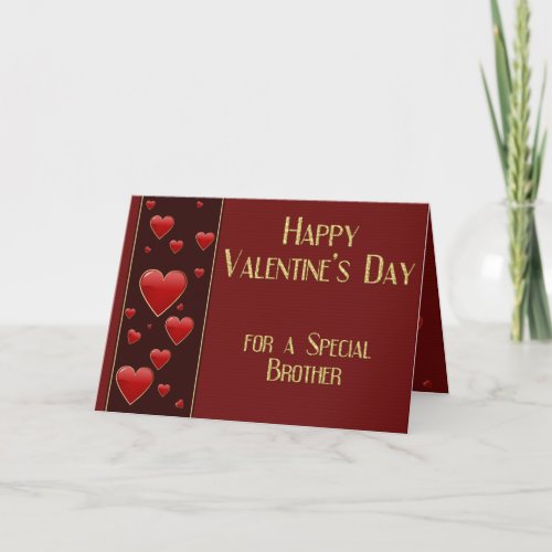 Special Brother Masculine Valentine Card