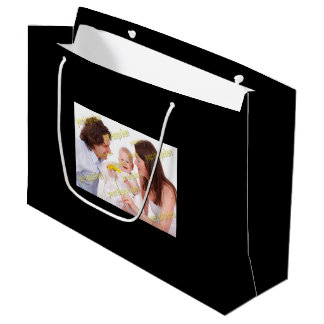 Special Budget Family Photo Template Large Gift Bag