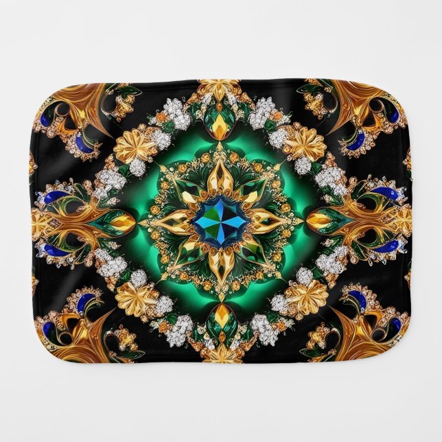 Special burp cloth with Brazilian Colors (Front Horizontal)
