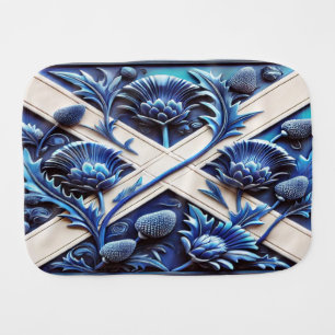 Special burp cloth with Scottish Thistles