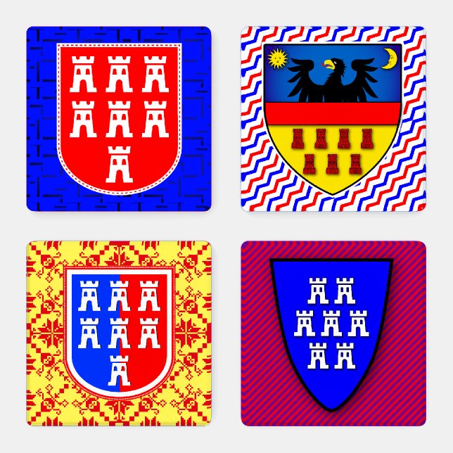 Special Ceramic Coasters with your image Saxonia (Set)