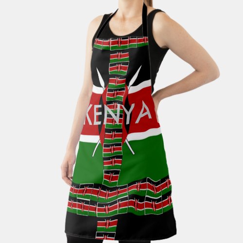 Special Chef Beautiful Kenyan National Flag Colors Apron