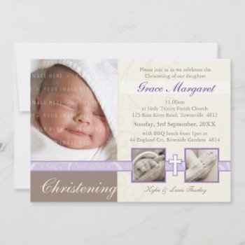 Special Christening Invites :: Precious 2l by edgeplus at Zazzle