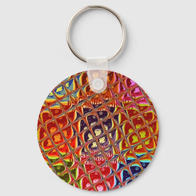 Special Christmas colors Snow  Santa HoHoho Pop Ar Keychain (Front)