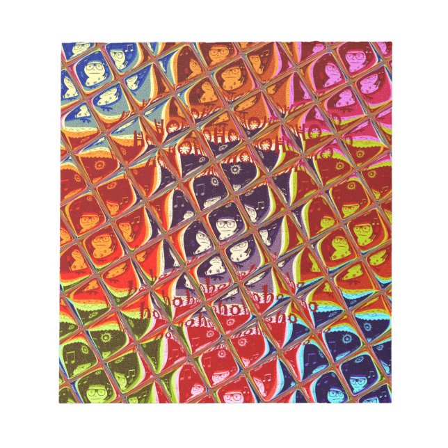 Special Christmas colors Snow  Santa HoHoho Pop Ar Notepad (Front)