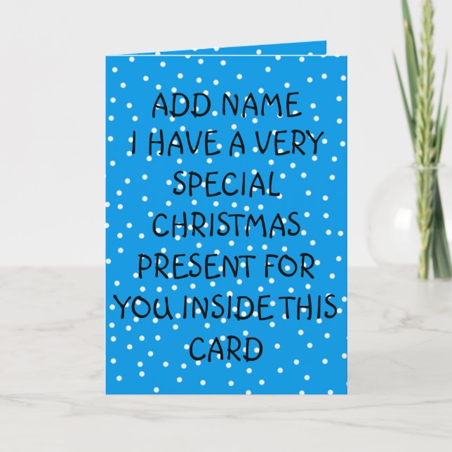 Special Christmas Present Card (Front)