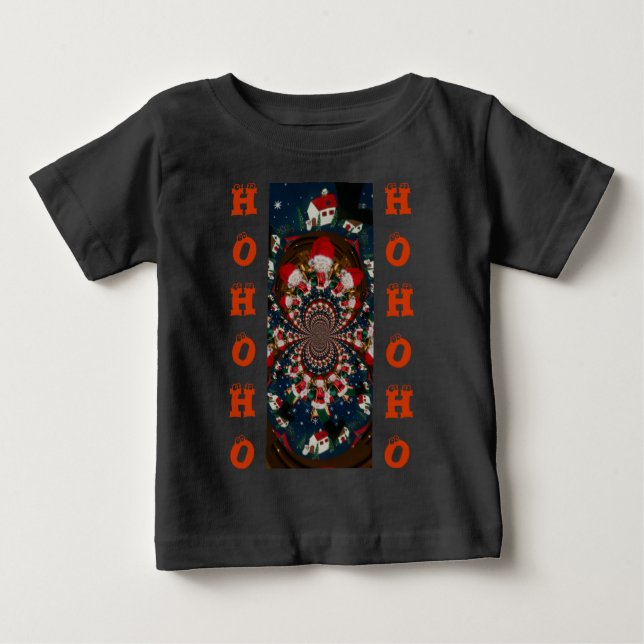 Special Christmas Santa Kaleidoscope Design Baby T-Shirt (Front)