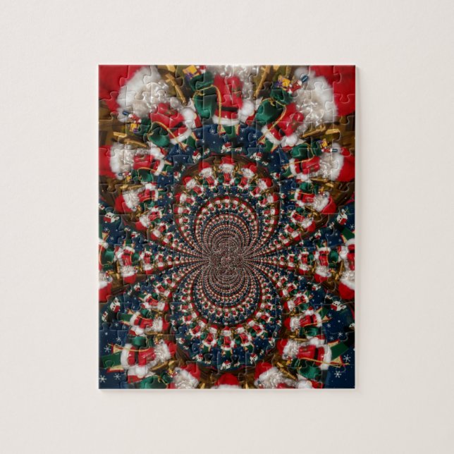 Special Christmas Santa Kaleidoscope Design Jigsaw Puzzle (Vertical)