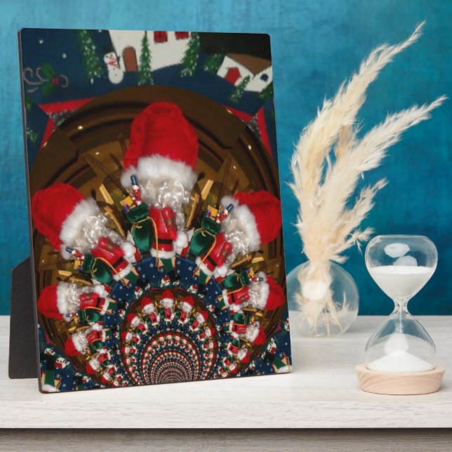 Special Christmas Santa Kaleidoscope Design Plaque (Side)