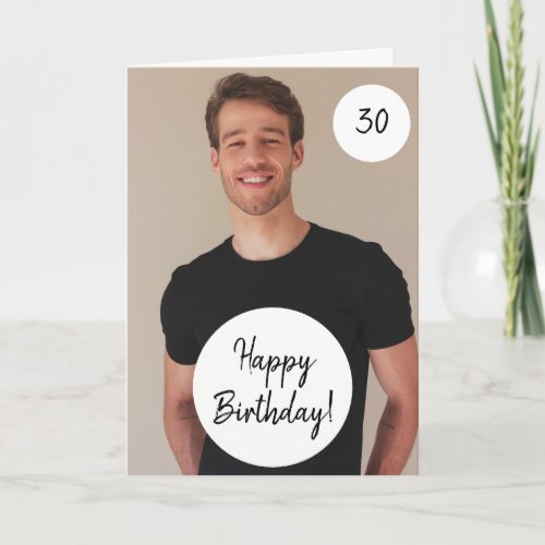 Special Circle Custom Photo Son 30th Birthday Card