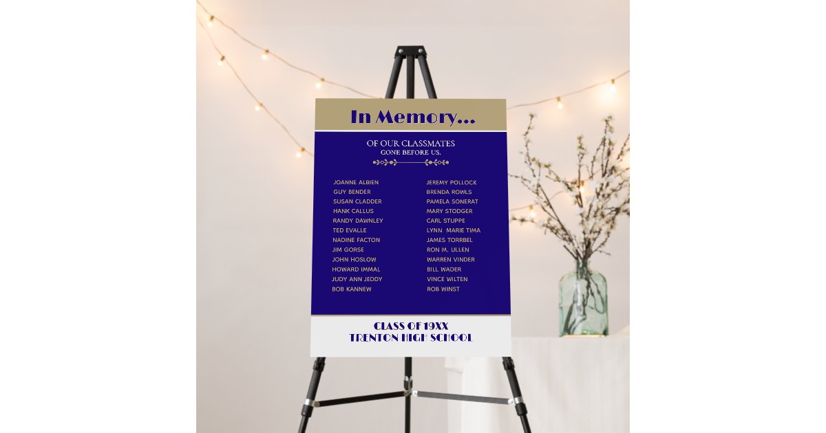 Classmate Memorial Foam Board