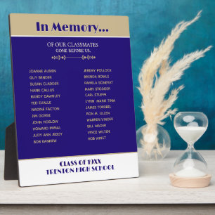 Special! Class Reunion Classmate Memorial   Plaque