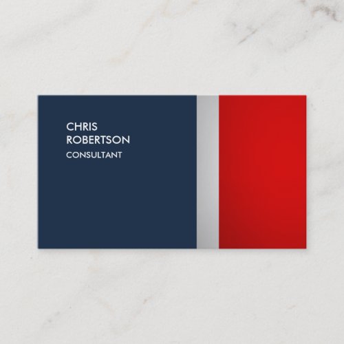 Special Colorful Red Gray Navy Blue Business Card
