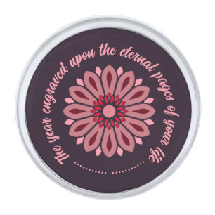 SPECIAL COLORFULL MODERN GIFT DAUGHTER SISTER MOM SILVER FINISH LAPEL PIN