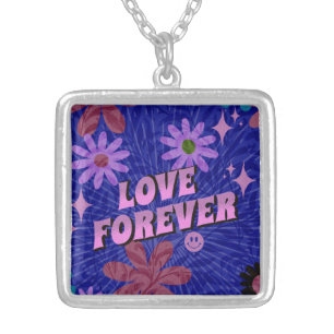 SPECIAL COLORFULL MODERN GIFT DAUGHTER SISTER MOM SILVER PLATED NECKLACE