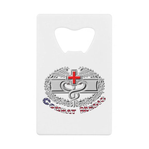Special Combat Medic Badge Design Credit Card Bottle Opener