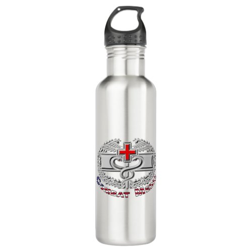 Special Combat Medic Badge Design Stainless Steel Water Bottle