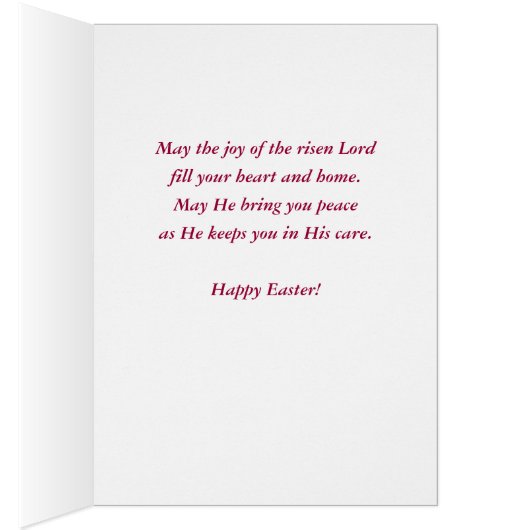 Special Cousin Religious Easter Blessings (Inside (Right))