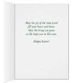 Special Cousin Teal Blue Flowers with Cross Easter (Inside (Right))