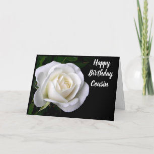SPECIAL **COUSIN'S** BIRTHDAY WHITE ROSE CARD