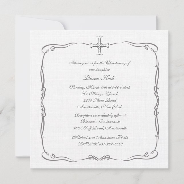 Special Cross Religious Invitation (Front)