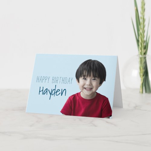 Special Custom Photo Birthday Greeting Card