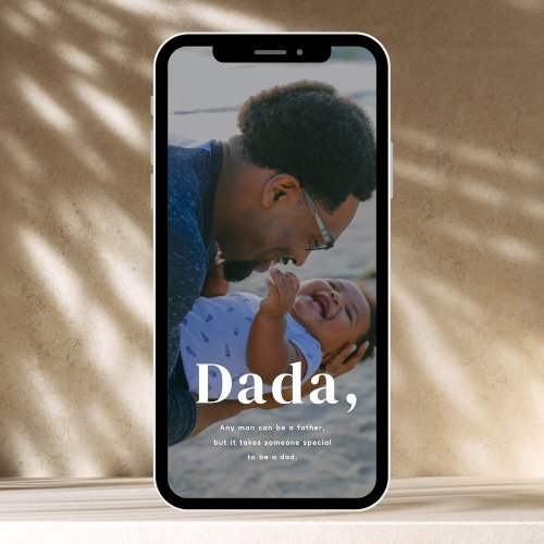 Special Dad Custom Photo Fathers Day Holiday Card