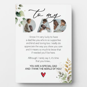 Special Dad Keepsake Saying Eucalyptus Plaque