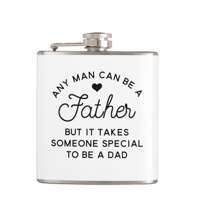 Special Dad Quote Design Flask (Front)