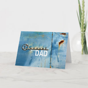 "Special" Dad - Rusty American Car - Personalized Card