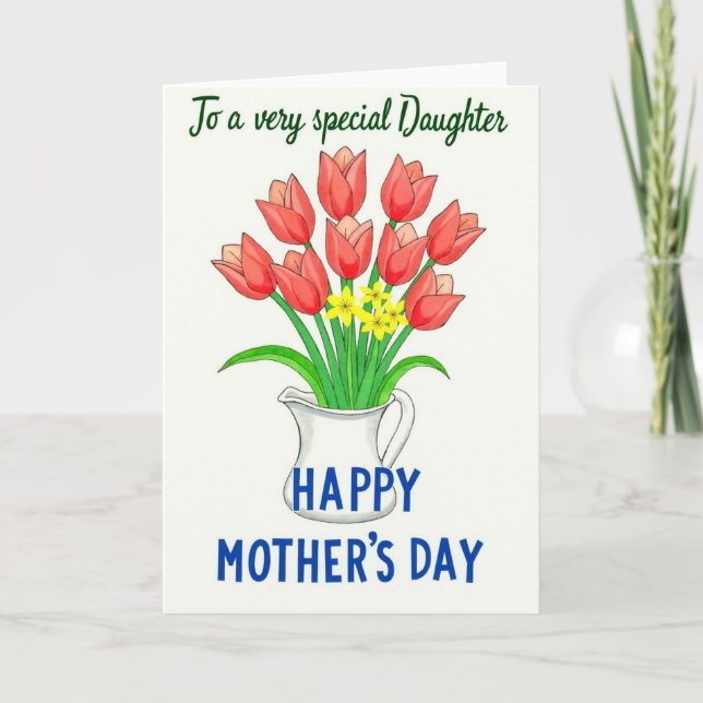 Special Daughter Bouquet Card (Front)