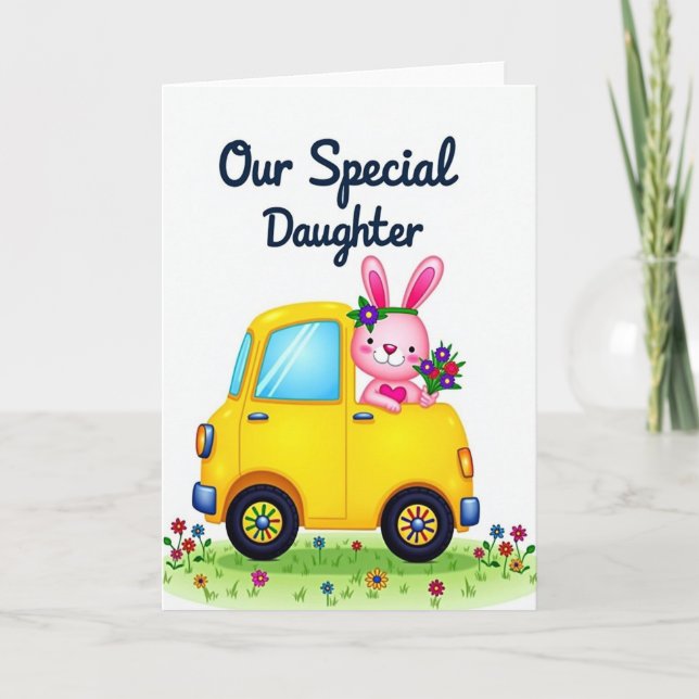 Special Daughter Cute Ride Card (Front)