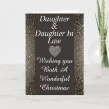 special daughter & Daughter in law Christmas card